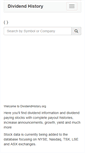 Mobile Screenshot of dividendhistory.org